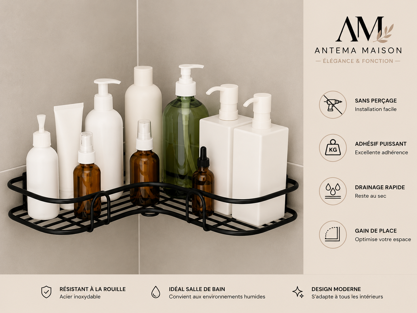 Étagère de salle de bain ANTEMA Maison avec ses principaux avantages