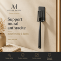 Support mural anthracite pour brosse à dents – adhésif sans perçage